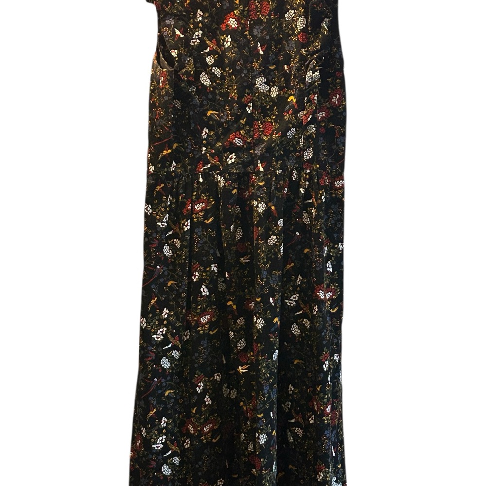 Madewell Corduroy Ruffle-Front Dress in Finch Floral Size 2 - Picture 3 of 9